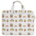 Fries Taco Pattern Fast Food MacBook Pro 16  Double Pocket Laptop Bag 
