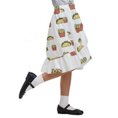 Kids  Ruffle Flared Wrap Midi Skirt 