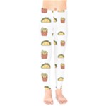 Fries Taco Pattern Fast Food Kids  Classic Winter Leggings