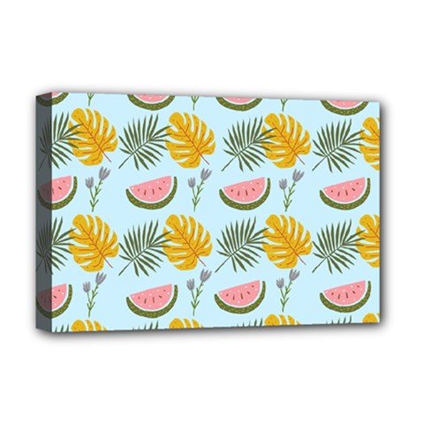 Summer Pattern Texture Vibes Deluxe Canvas 18  x 12  (Stretched) from ArtsNow.com