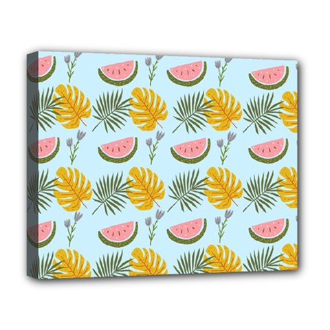 Summer Pattern Texture Vibes Deluxe Canvas 20  x 16  (Stretched) from ArtsNow.com