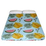 Summer Pattern Texture Vibes Fitted Sheet (Queen Size)