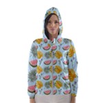 Summer Pattern Texture Vibes Women s Hooded Windbreaker