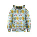 Summer Pattern Texture Vibes Kids  Zipper Hoodie