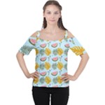 Summer Pattern Texture Vibes Cutout Shoulder T-Shirt