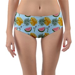 Reversible Mid-Waist Bikini Bottoms 
