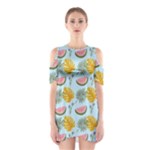Summer Pattern Texture Vibes Shoulder Cutout One Piece Dress