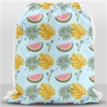 Summer Pattern Texture Vibes Drawstring Bag (Large)