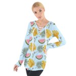 Summer Pattern Texture Vibes Tie Up T-Shirt