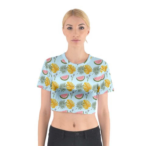 Summer Pattern Texture Vibes Cotton Crop Top from ArtsNow.com