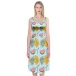 Summer Pattern Texture Vibes Midi Sleeveless Dress