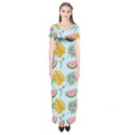 Summer Pattern Texture Vibes Short Sleeve Maxi Dress