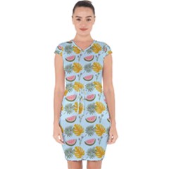 Capsleeve Drawstring Dress  
