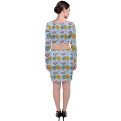 Long Sleeve Crop Top & Bodycon Skirt Set 
