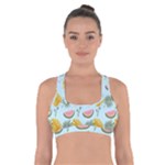Summer Pattern Texture Vibes Cross Back Sports Bra