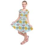 Summer Pattern Texture Vibes Kids  Short Sleeve Dress