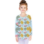 Summer Pattern Texture Vibes Kids  Long Sleeve T-Shirt