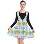 Summer Pattern Texture Vibes Plunge Pinafore Dress