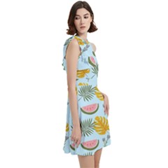 Cocktail Party Halter Sleeveless Dress With Pockets 