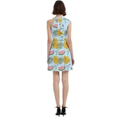 Cocktail Party Halter Sleeveless Dress With Pockets 