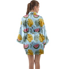 Long Sleeve Satin Kimono 