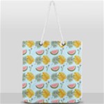 Summer Pattern Texture Vibes Full Print Rope Handle Tote (Large)