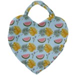 Summer Pattern Texture Vibes Giant Heart Shaped Tote