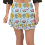 Summer Pattern Texture Vibes Fishtail Mini Chiffon Skirt