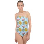 Summer Pattern Texture Vibes Classic One Shoulder Swimsuit