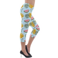 Lightweight Velour Capri Leggings  