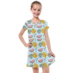 Summer Pattern Texture Vibes Kids  Cross Web Dress