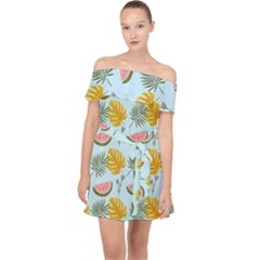 Off Shoulder Chiffon Dress 