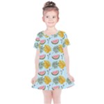 Summer Pattern Texture Vibes Kids  Simple Cotton Dress