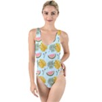 Summer Pattern Texture Vibes High Leg Strappy Swimsuit