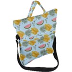 Summer Pattern Texture Vibes Fold Over Handle Tote Bag