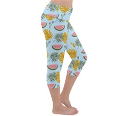 Lightweight Velour Capri Yoga Leggings 