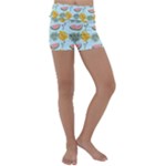 Summer Pattern Texture Vibes Kids  Lightweight Velour Yoga Shorts