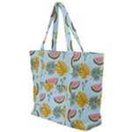 Summer Pattern Texture Vibes Zip Up Canvas Bag