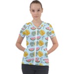 Summer Pattern Texture Vibes Short Sleeve Zip Up Jacket