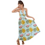 Summer Pattern Texture Vibes Backless Maxi Beach Dress