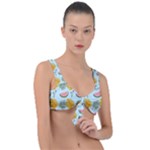 Summer Pattern Texture Vibes Front Tie Bikini Top