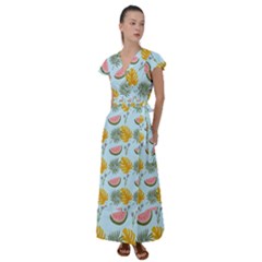 Flutter Sleeve Maxi Dress 