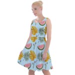 Summer Pattern Texture Vibes Knee Length Skater Dress