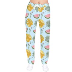 Women Velvet Drawstring Pants 