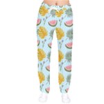Summer Pattern Texture Vibes Women Velvet Drawstring Pants