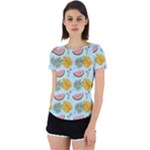 Summer Pattern Texture Vibes Back Cut Out Sport T-Shirt