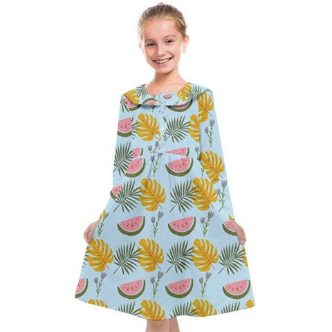 Summer Pattern Texture Vibes Kids  Midi Sailor Dress from ArtsNow.com