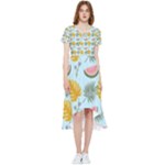 Summer Pattern Texture Vibes High Low Boho Dress