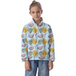 Summer Pattern Texture Vibes Kids  Half Zip Hoodie