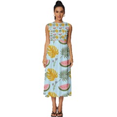 Sleeveless Round Neck Midi Dress 